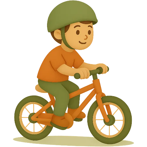 Cartea personalizată pentru copii despre învățarea mersului pe bicicletă