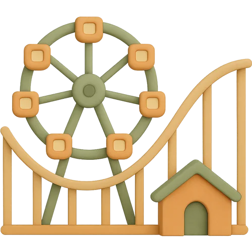 Cartea personalizată pentru copii despre vizita la parcul de distracții