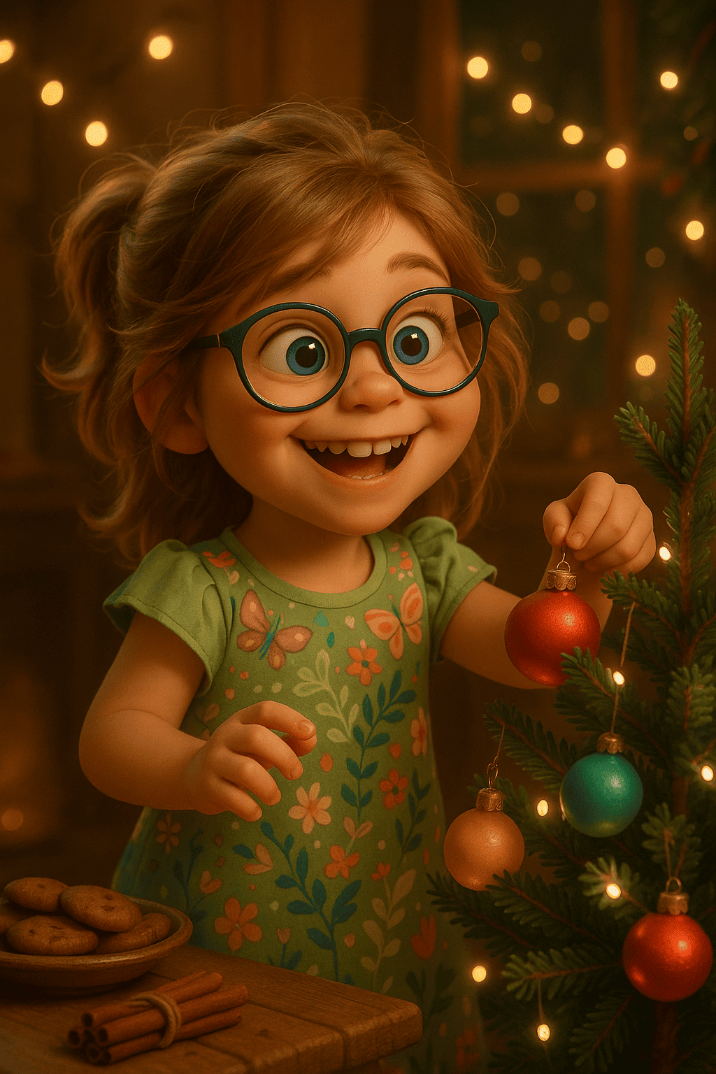 Lumina de crăciun și miros de scorțișoară